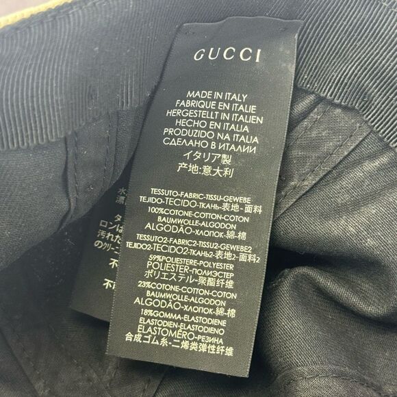 Gucci Terry Band Logo Print Baseball Cap Hat Large - Picture 13 of 13